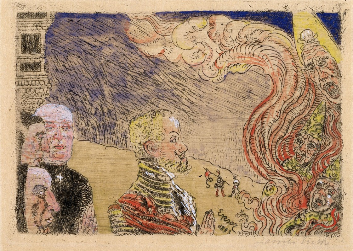 Auto-da-fe by James Ensor, 1893 — digital art print download