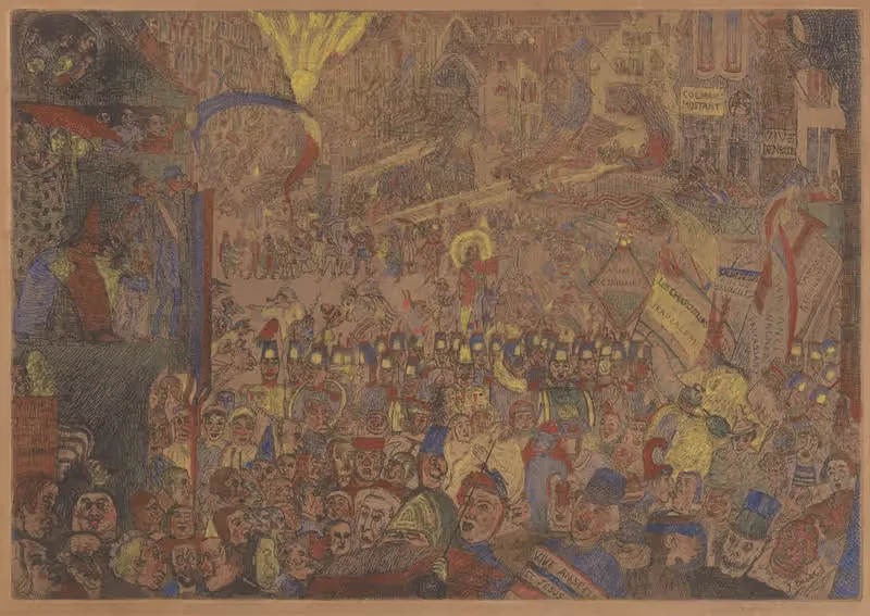 Вход Христа в Брюссель by Джеймс Энсор, 1898 — digital art print download
