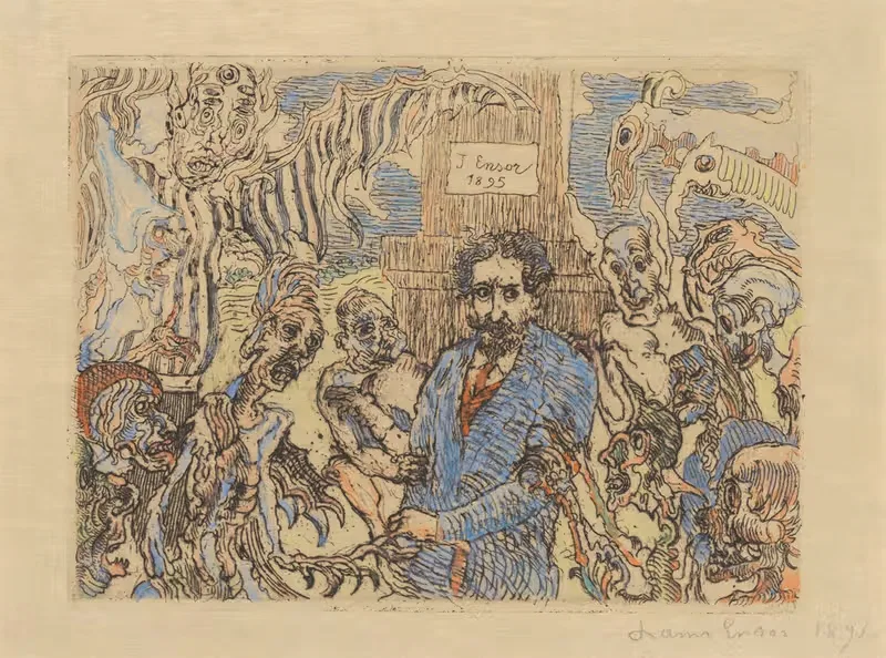 Дьяволы, которые меня мучают by Джеймс Энсор, 1895 — digital art print download
