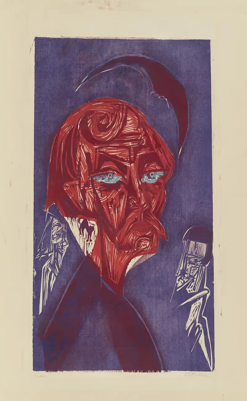 Blonder Maler. – Bildnis Karl Stirner — Ernst Ludwig Kirchner