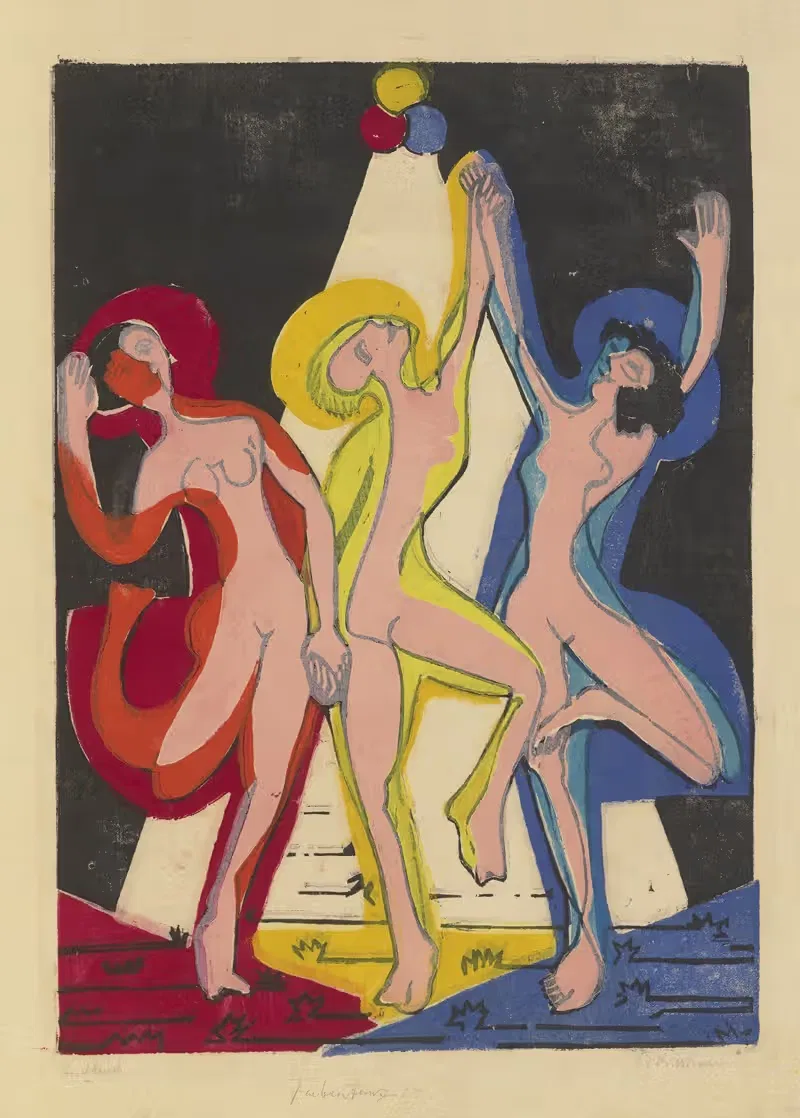 Танец цветов by Эрнст Людвиг Кирхнер, 1933 — digital art print download