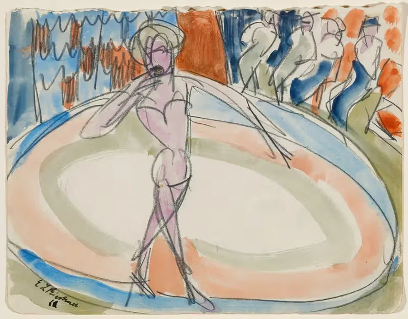 Dancing woman at the cabaret — Ernst Ludwig Kirchner