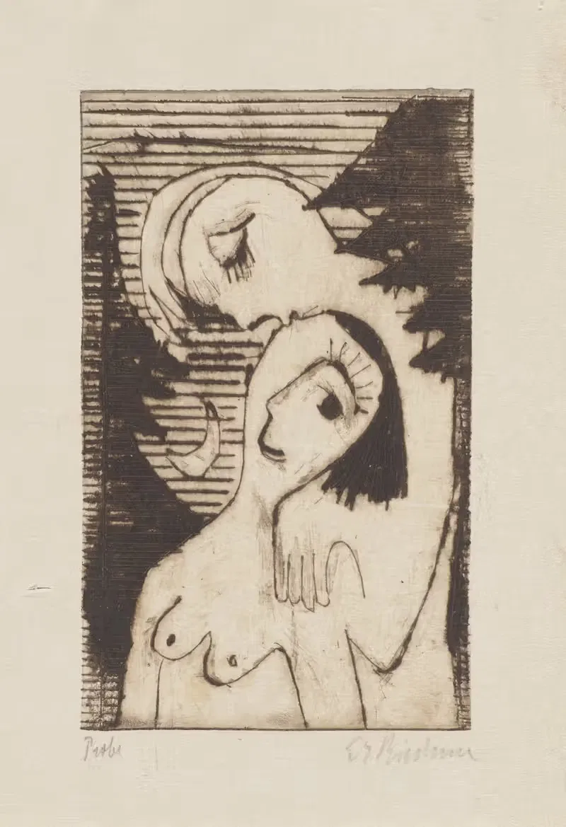 Поцелуй by Эрнст Людвиг Кирхнер, 1930 — digital art print download