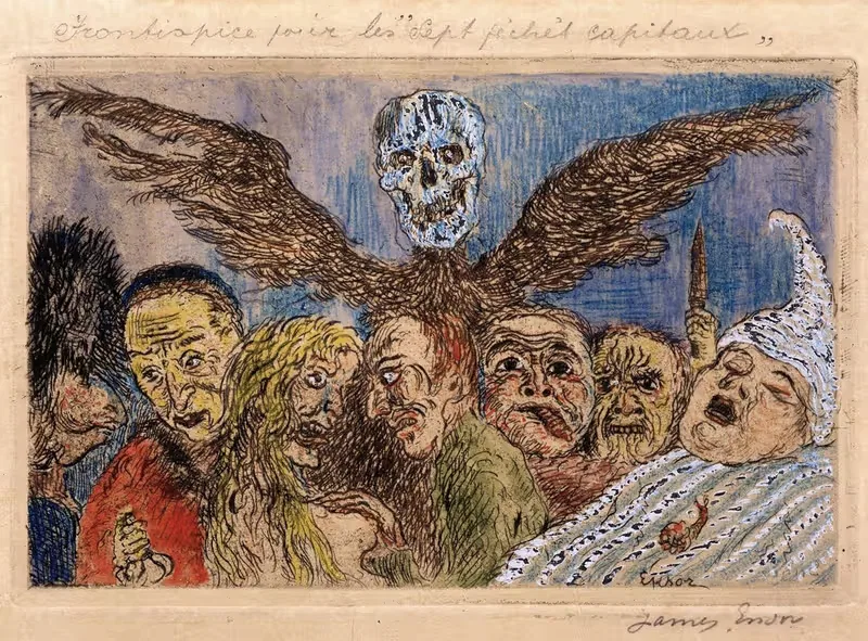Смертельные грехи, подчиненные смерти by Джеймс Энсор, 1904 — digital art print download