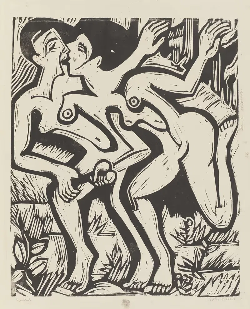 Эстафетные бегуньи by Эрнст Людвиг Кирхнер, 1928 — digital art print download
