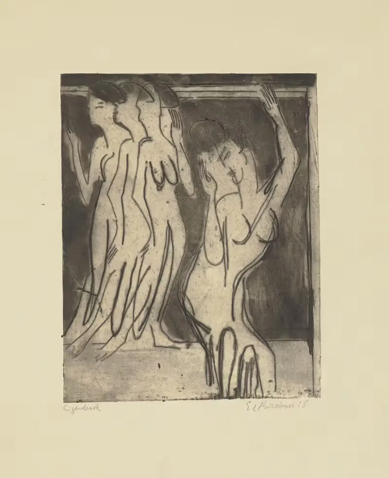 Группа танца Вигмана by Эрнст Людвиг Кирхнер, 1928 — digital art print download