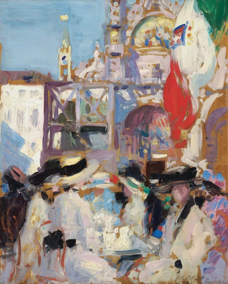 Кафе Флориан, Венеция by Фрэнсис Кэмпбелл Бойло Каделл, 1910 — digital art print download