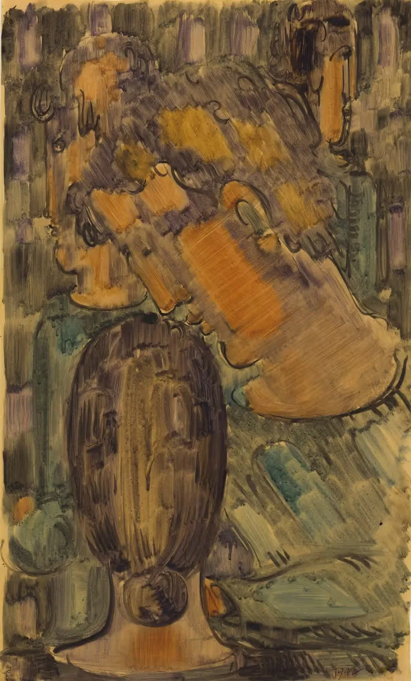 Группа из четырех с диагональным профилем by Оскар Шлеммер, 1942 — digital art print download