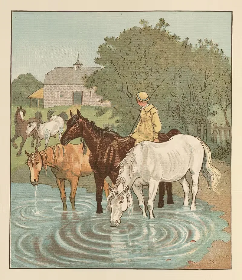 Фермерский мальчик Пл.2 by Рэндольф Колдекотт, 1887 — digital art print download