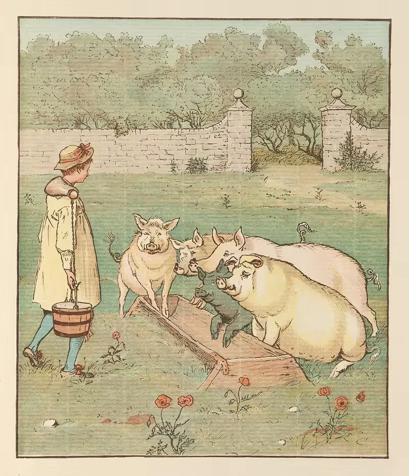 Фермерский мальчик Пл.5 by Рэндольф Колдекотт, 1887 — digital art print download