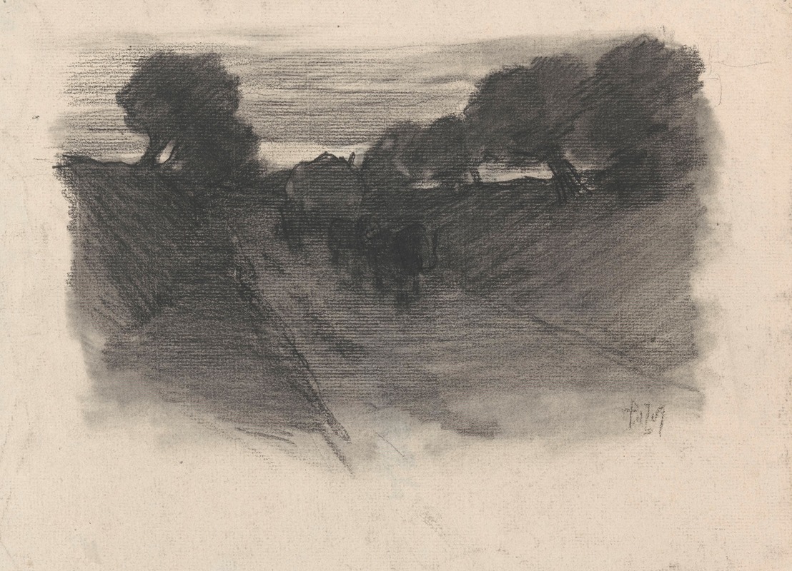 Landweg met hooiwagen — Pieter Josselin de Jong