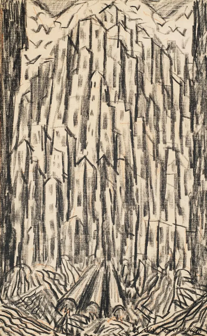 Небоскребы Нью-Йорка by Абрахам Уолковиц, 1910 — digital art print download