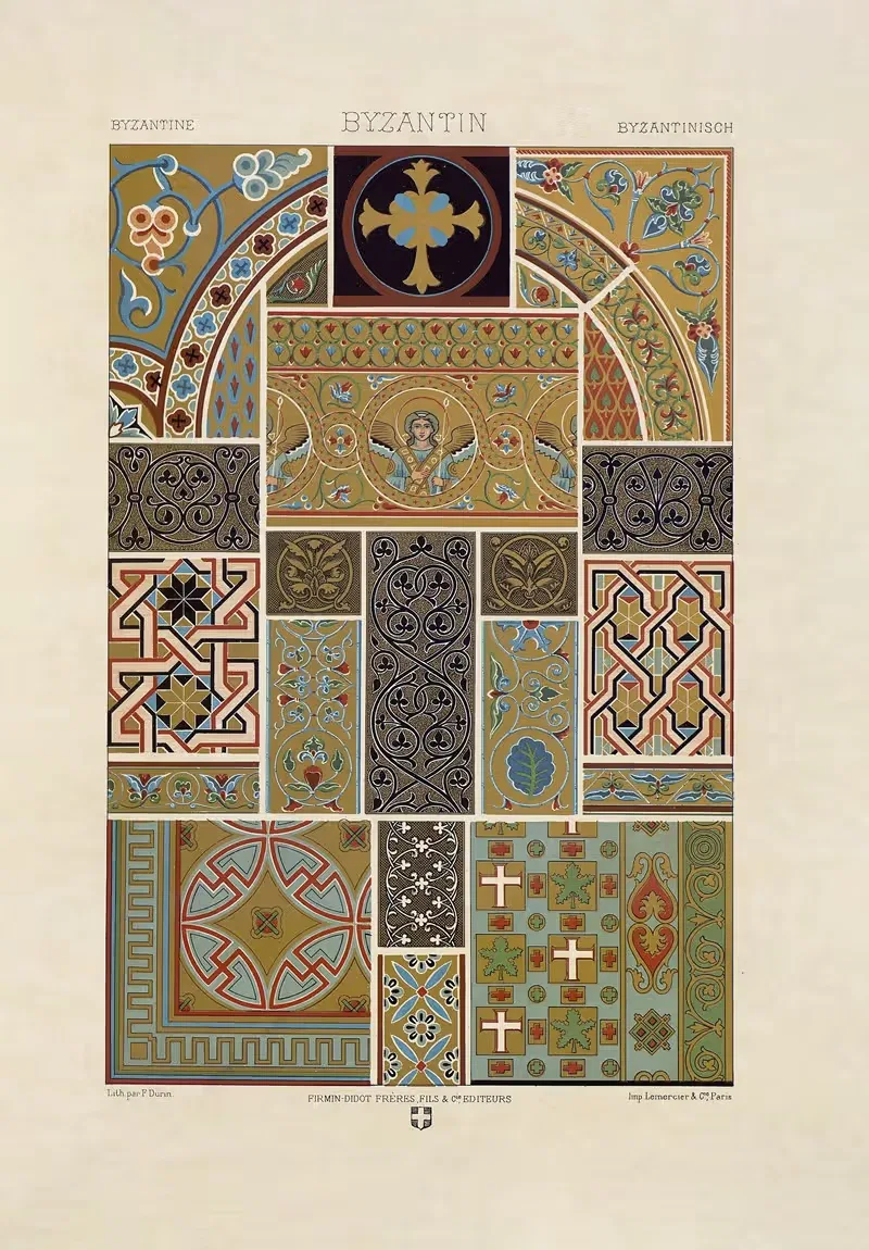 Byzantin 2 by Auguste Racinet, 1880 - 1889 — digital art print download