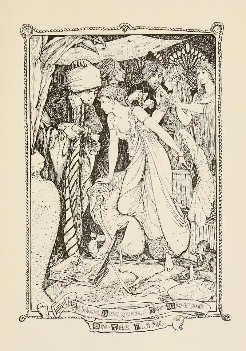 Зелида обнаруживает надпись на фляге by Генри Джастис Форд, 1905 — digital art print download