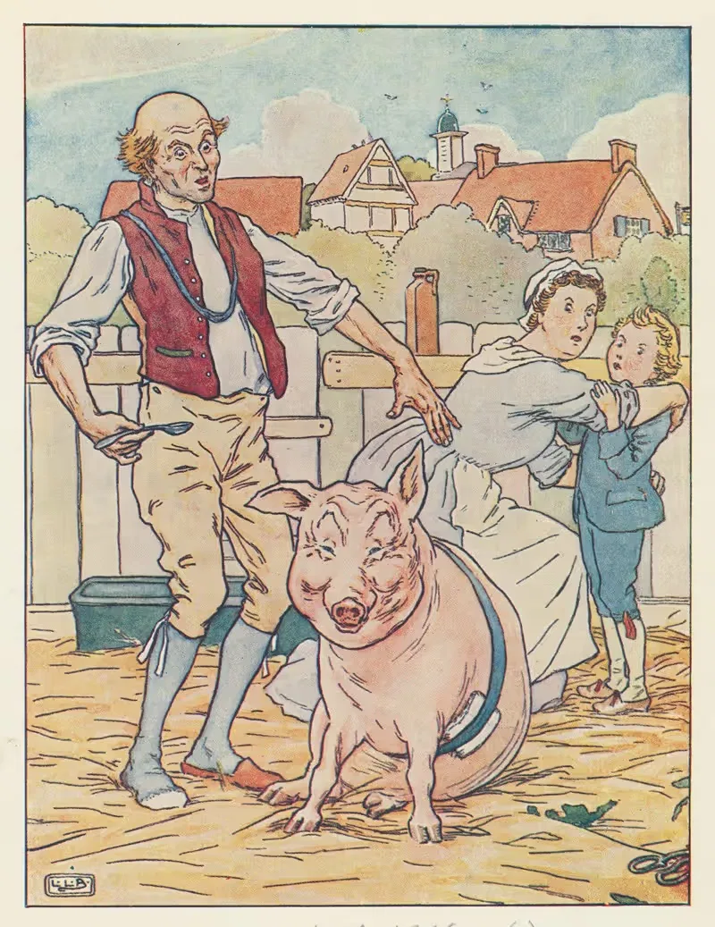 A bandaged sow by Leonard Leslie Brooke — digital art print download