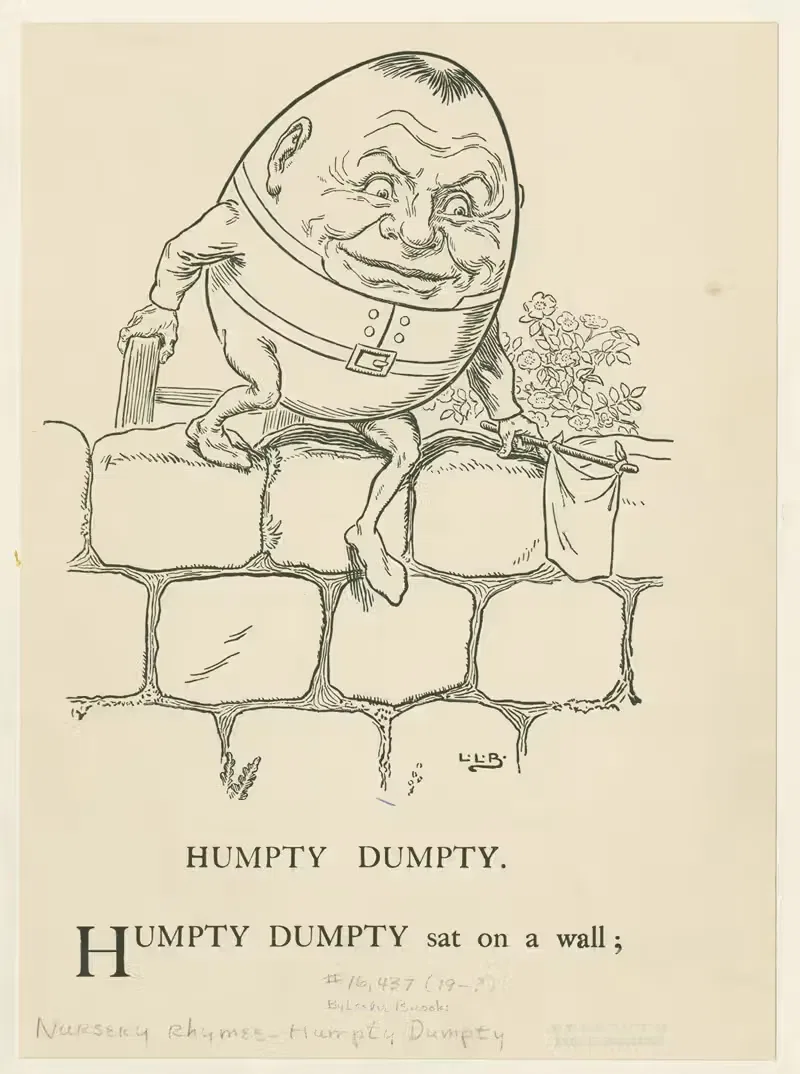 Humpty Dumpty. by Leonard Leslie Brooke — digital art print download