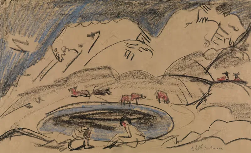 Горное озеро by Эрнст Людвиг Кирхнер, 1919-1920 — digital art print download