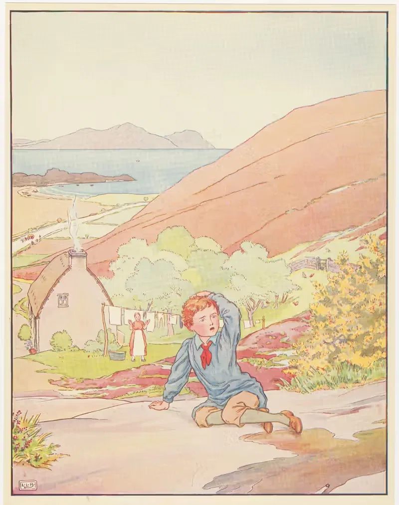 Джек упал и сломал корону. by Леонард Лесли Брук, 1922 — digital art print download