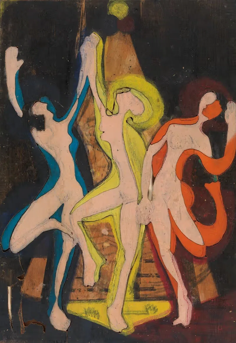 Танец цветов, Цветной стержень II by Эрнст Людвиг Кирхнер, 1933 — digital art print download