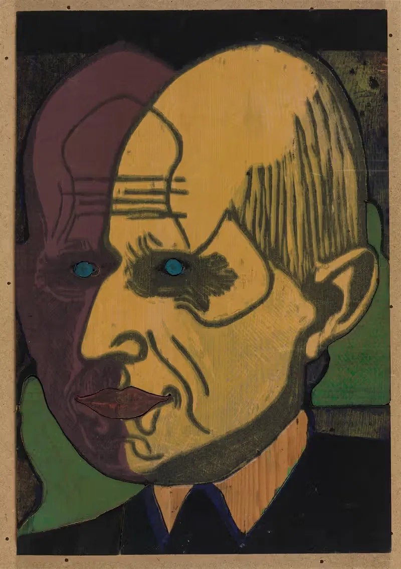 Голова доктора Бауэра, цветной карандаш II by Эрнст Людвиг Кирхнер, 1933 — digital art print download