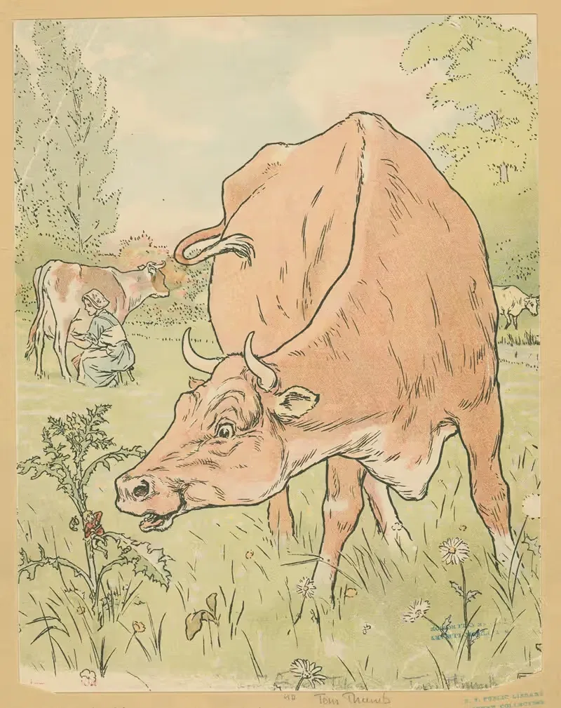 Корова видит ТомаThumb. by Леонард Лесли Брук, 1922 — digital art print download