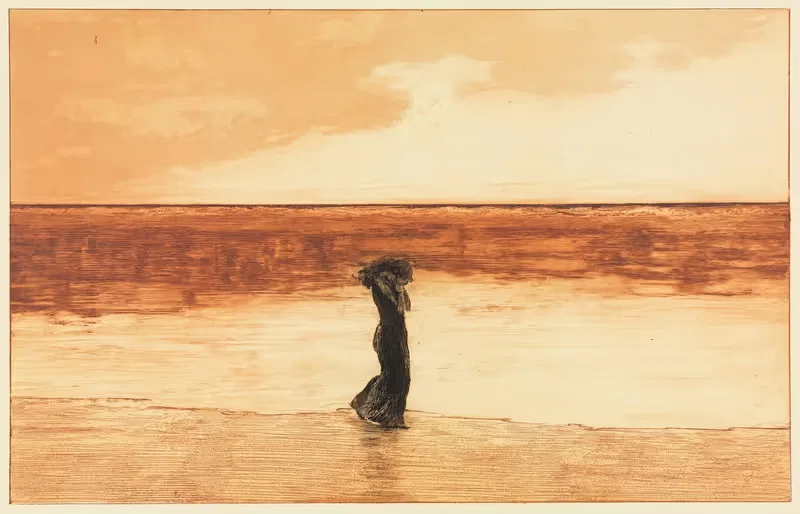 Оставленный (Жизнь, Опус VIII, Лист 5) by Макс Клингер, 1884-1891 — digital art print download