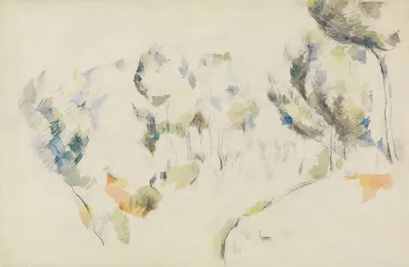 Углубление с деревьями by Поль Сезанн, 1890-1892 — digital art print download
