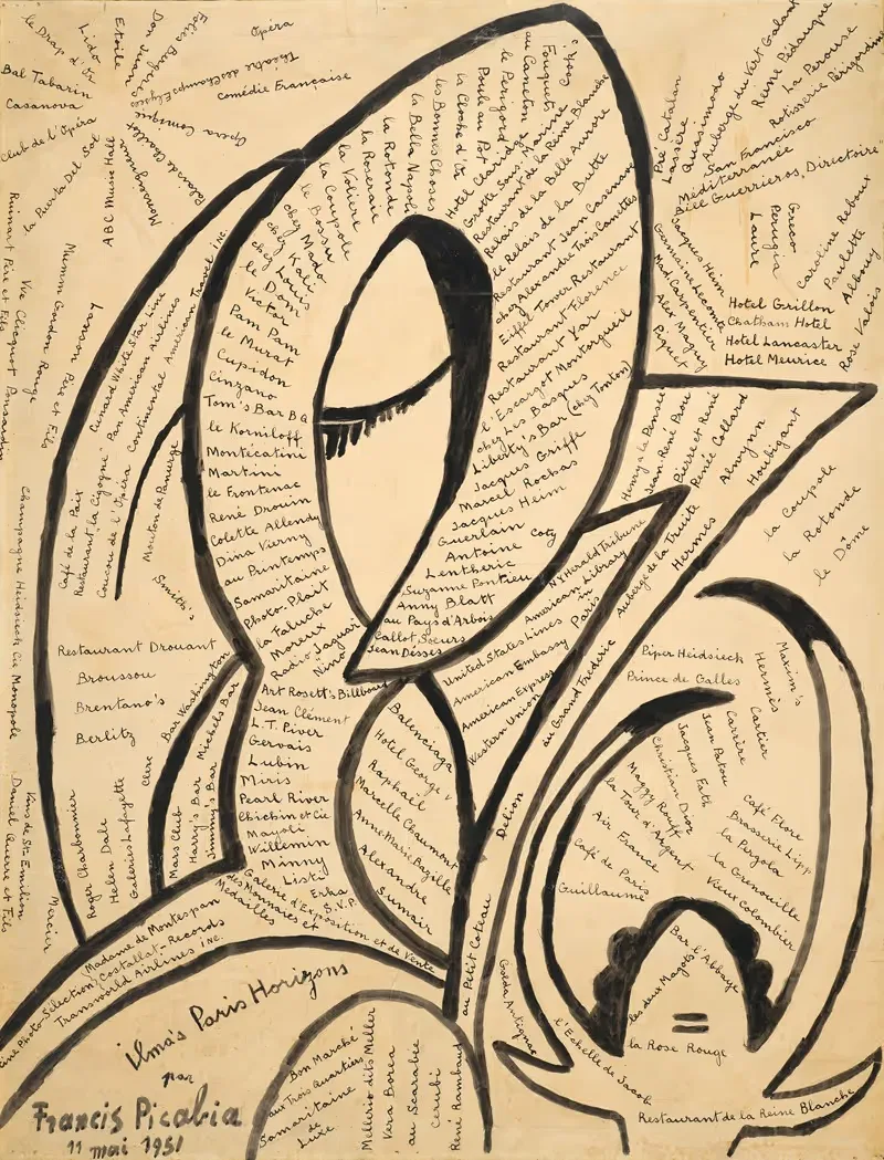 Парижские горизонты Ильмы by Франсис Пикабия, 1951 — digital art print download