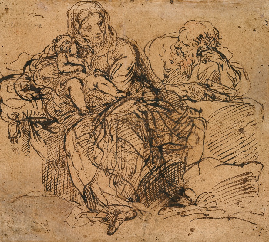 Rest on the Flight into Egypt by Пьетро да Кортона — digital art print download