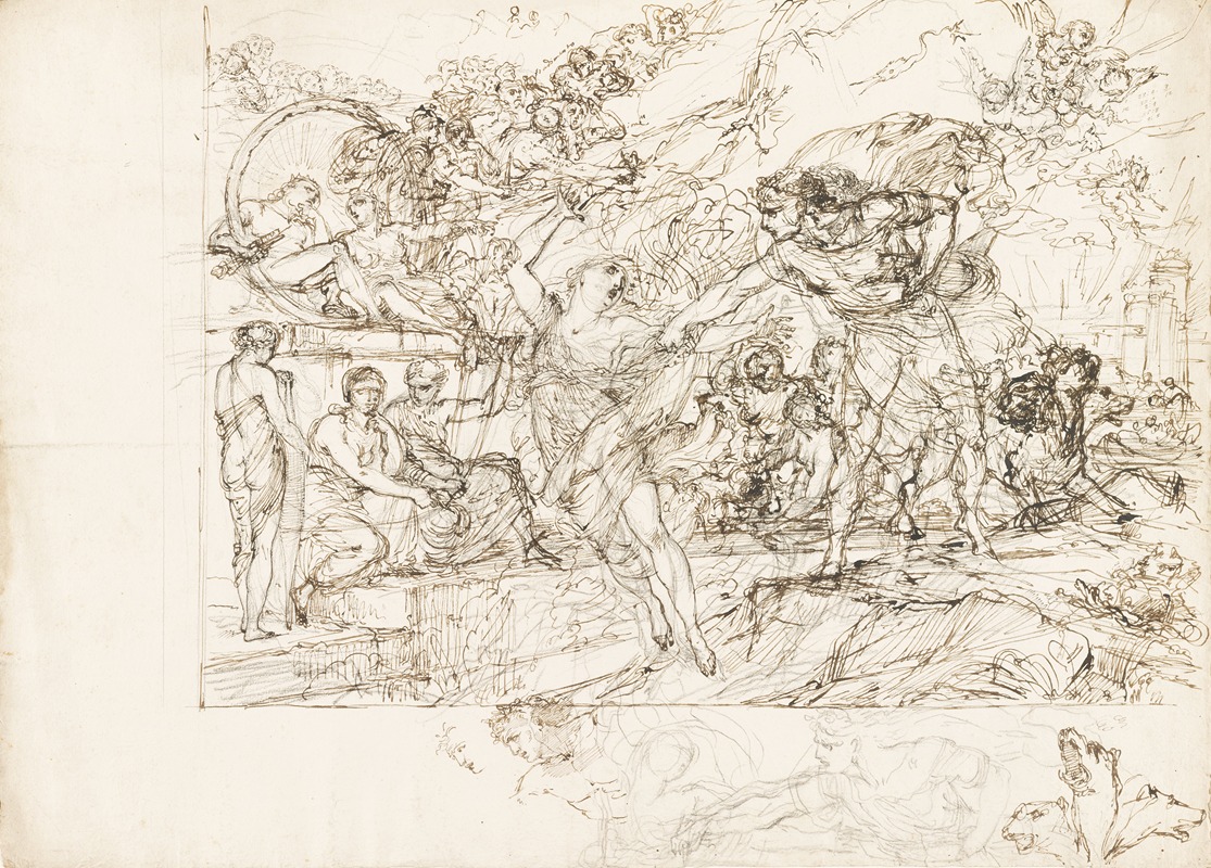 Orpheus and Eurydice in Hades by Pietro Fancelli — digital art print download