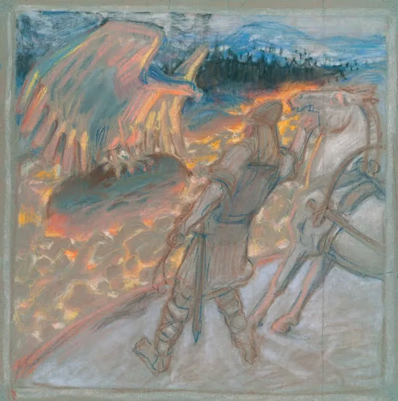 Лемминкяйнен на реке by Аксели Галлен-Каллела, 1920 — digital art print download