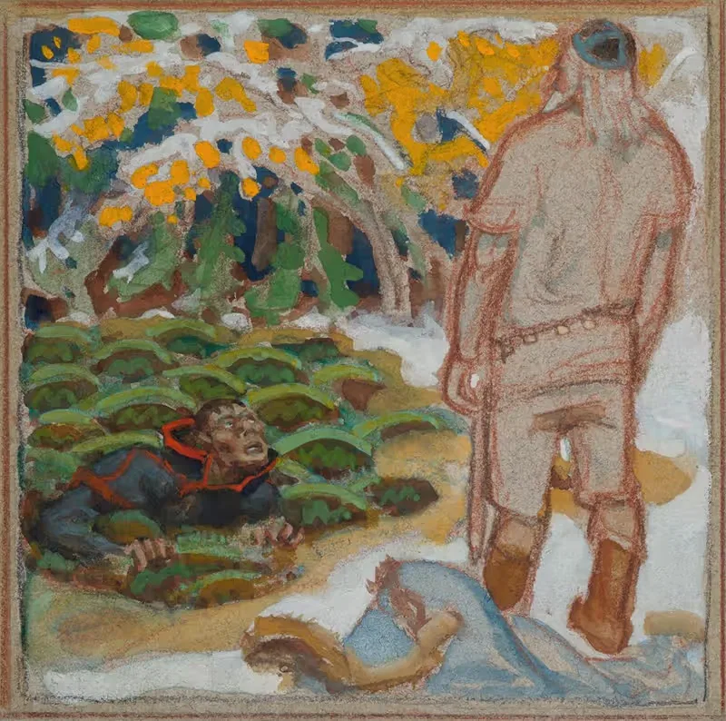The Complete Kalevala, sketch. Väinämöinen — Akseli Gallen-Kallela
