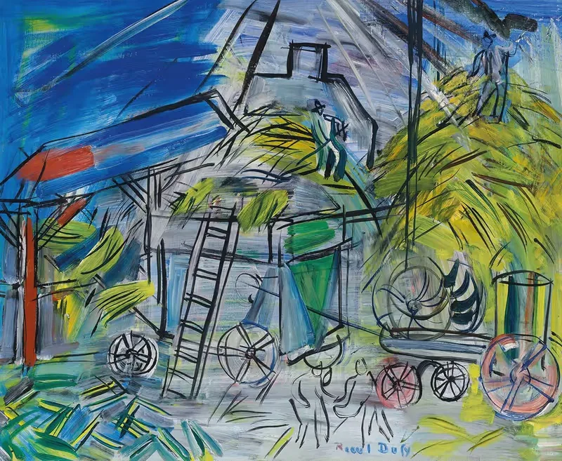 Dépiquage au ciel orageux — Raoul Dufy