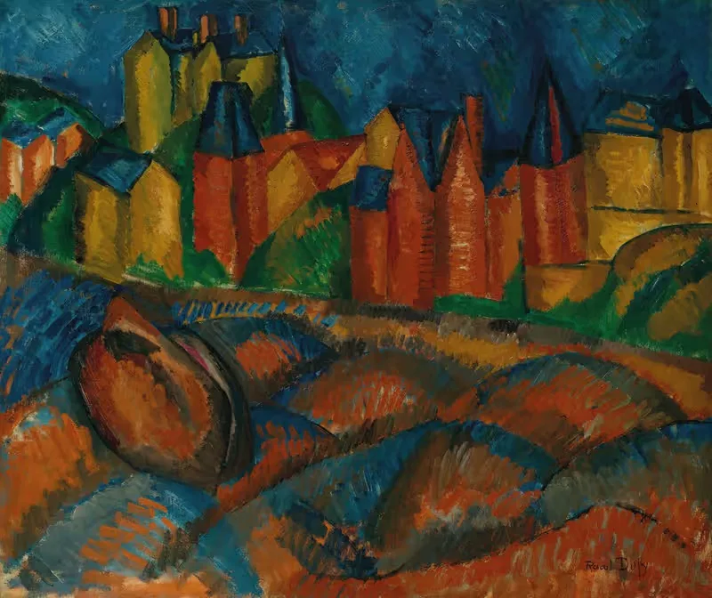 Sainte-Adresse, la plage by Raoul Dufy, 1909 — digital art print download