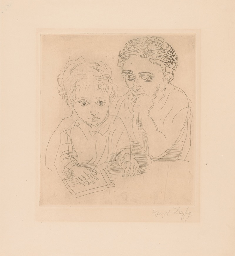 Henriette et sa mère by Рауль Дюфи, 1925 — digital art print download