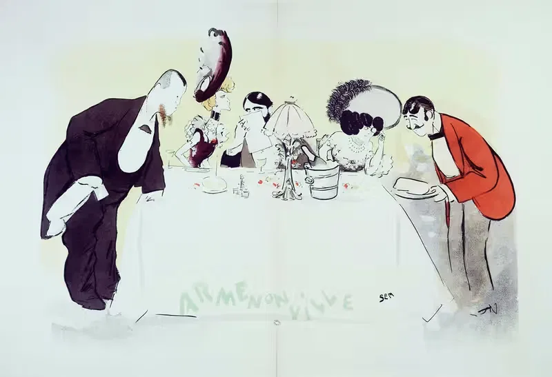 Armenonville by Georges Goursat (Sem), 1901 — digital art print download