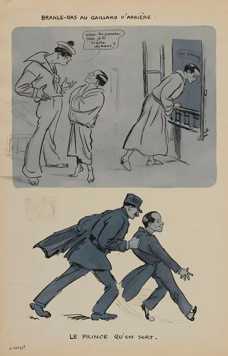 Бранль-бас у галлиарда заднего плана by Жорж Гурсат, 1924 — digital art print download