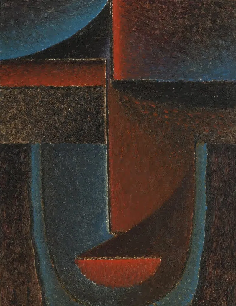 Abstrakter Kopf; Blau-Rot (Abstract Head; Blue-Red) — Alexej von Jawlensky
