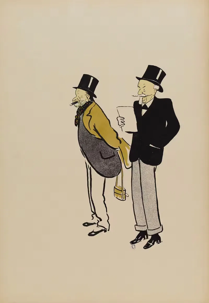 Comte Henri Delamarre et vicomte de La Redorte — Georges Goursat (Sem)