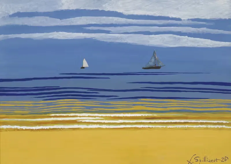 Море с парусниками by Леон Спиллиарт, 1925 — digital art print download