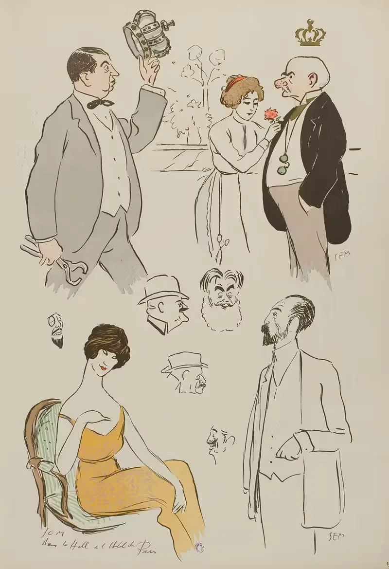 в зале отеля Париж by Жорж Гурсат, 1913 — digital art print download