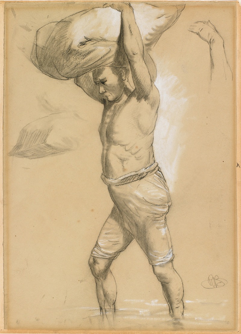 Man Carrying a Bundle by Ричард Бивис — digital art print download