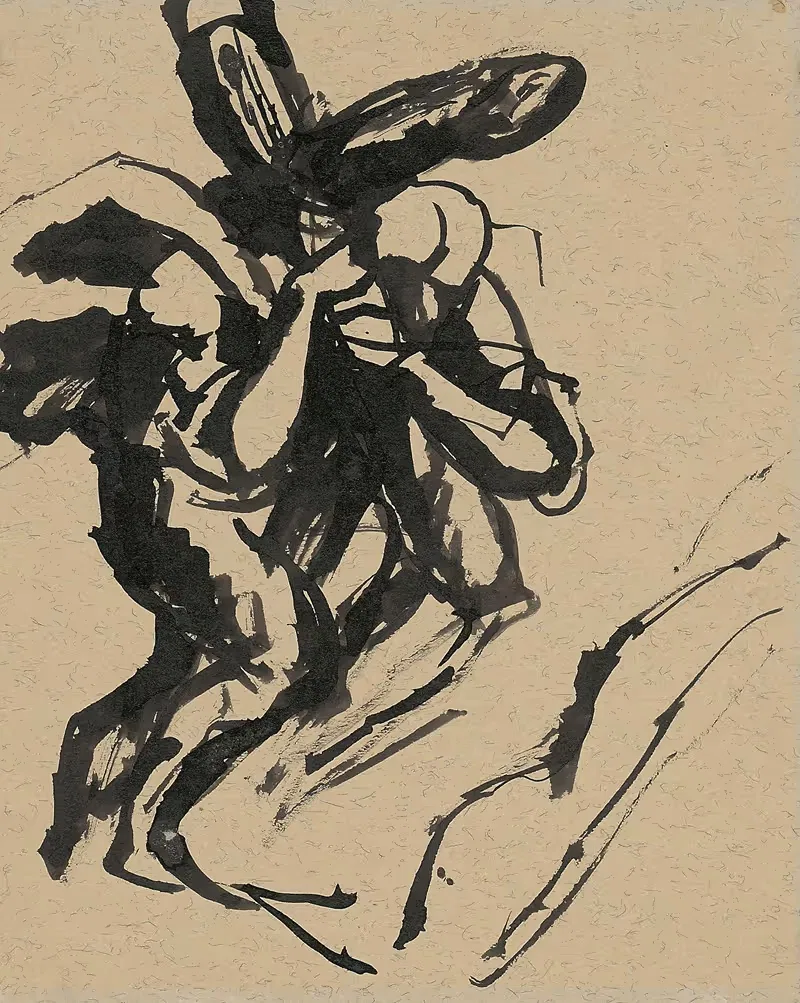 Старик с крестом на плече by Ян Новак, 1940–1944 — digital art print download