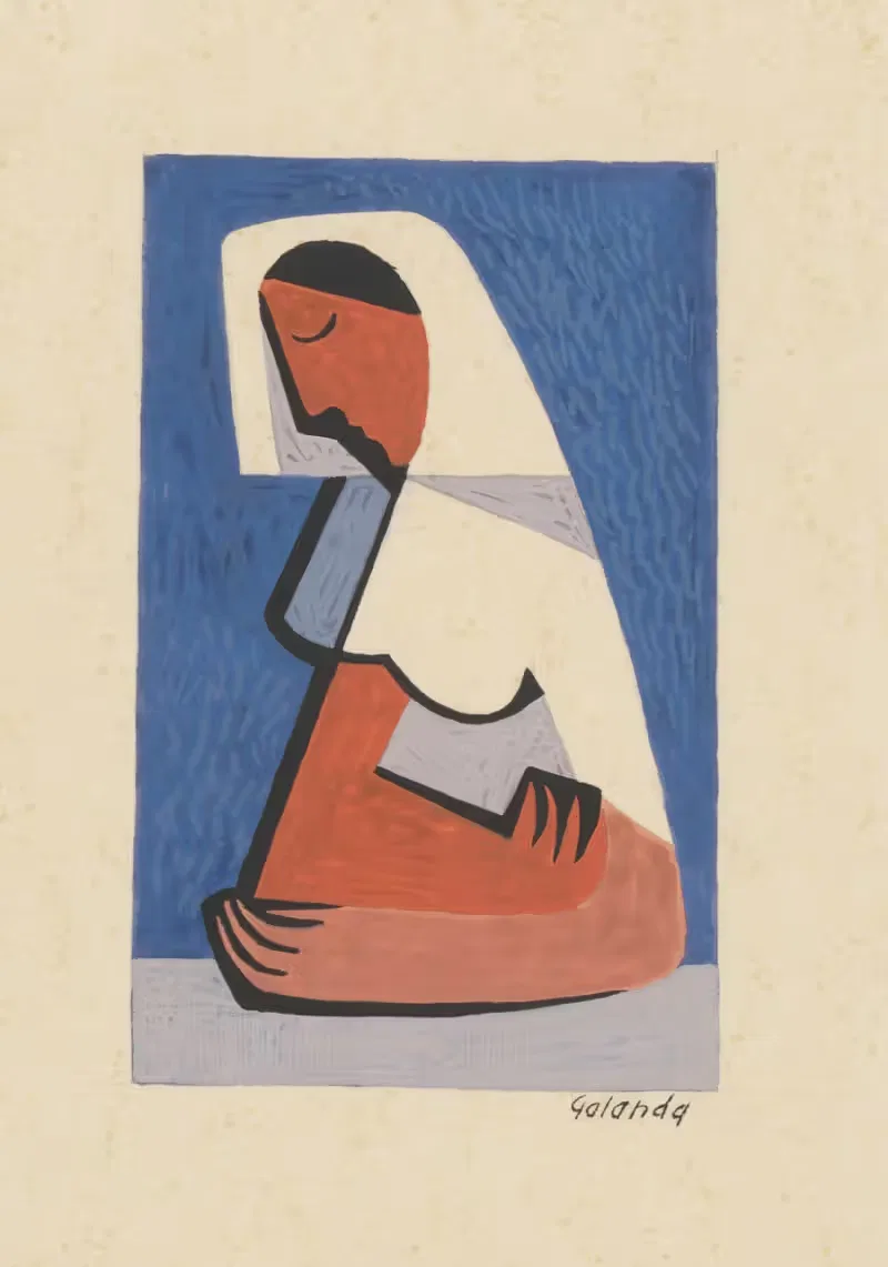 Девушка за столом by Микулаш Галанда, 1936 — digital art print download