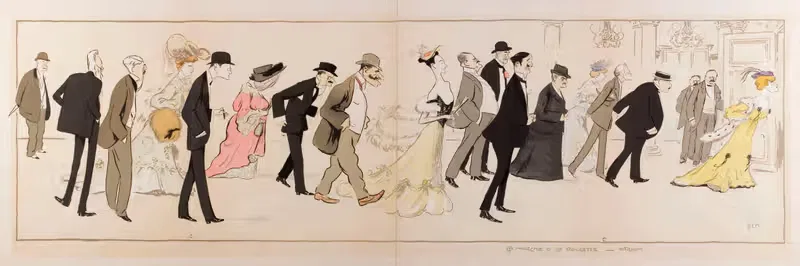 La Marche à la Roulette-Atrium by Georges Goursat (Sem), 1909 — digital art print download