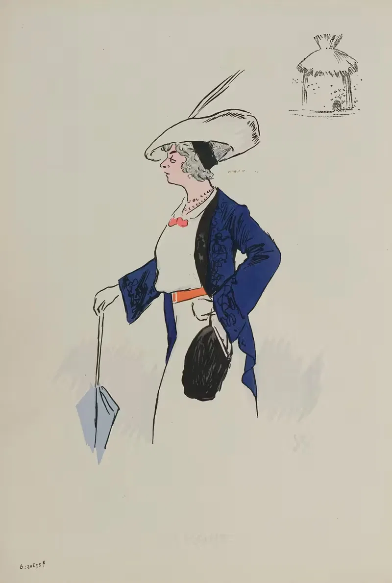 La Reine by Georges Goursat (Sem), 1912 — digital art print download