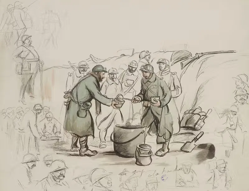Суп из окопа by Жорж Гурсат, 1915-1916 — digital art print download