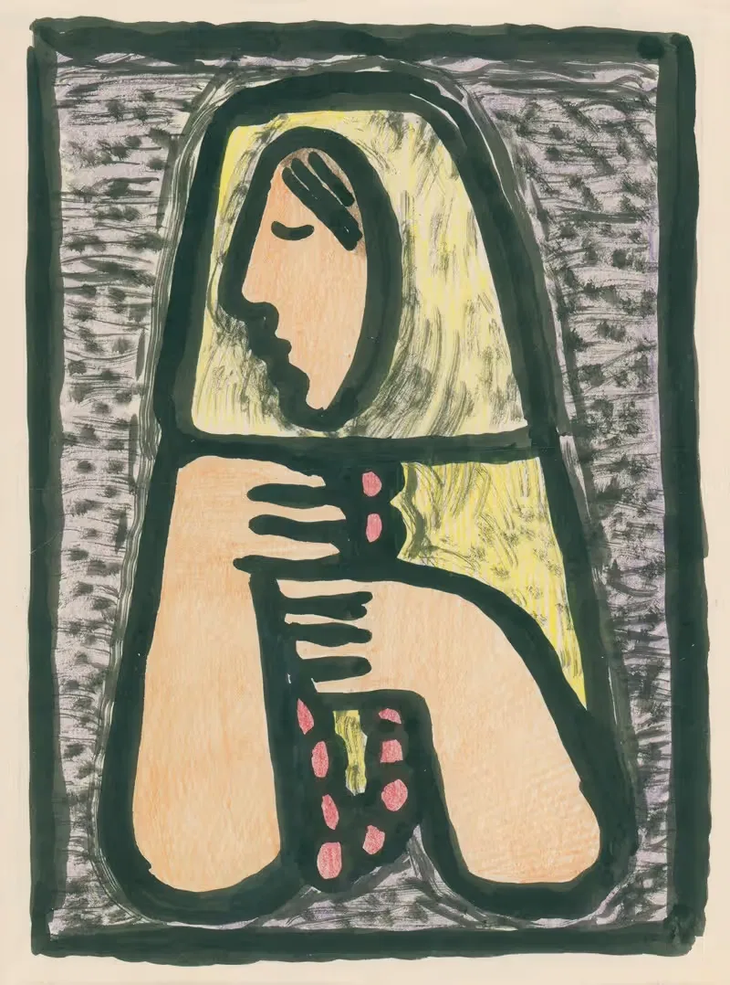 Женщина с розарием by Микулаш Галанда, 1933 — digital art print download