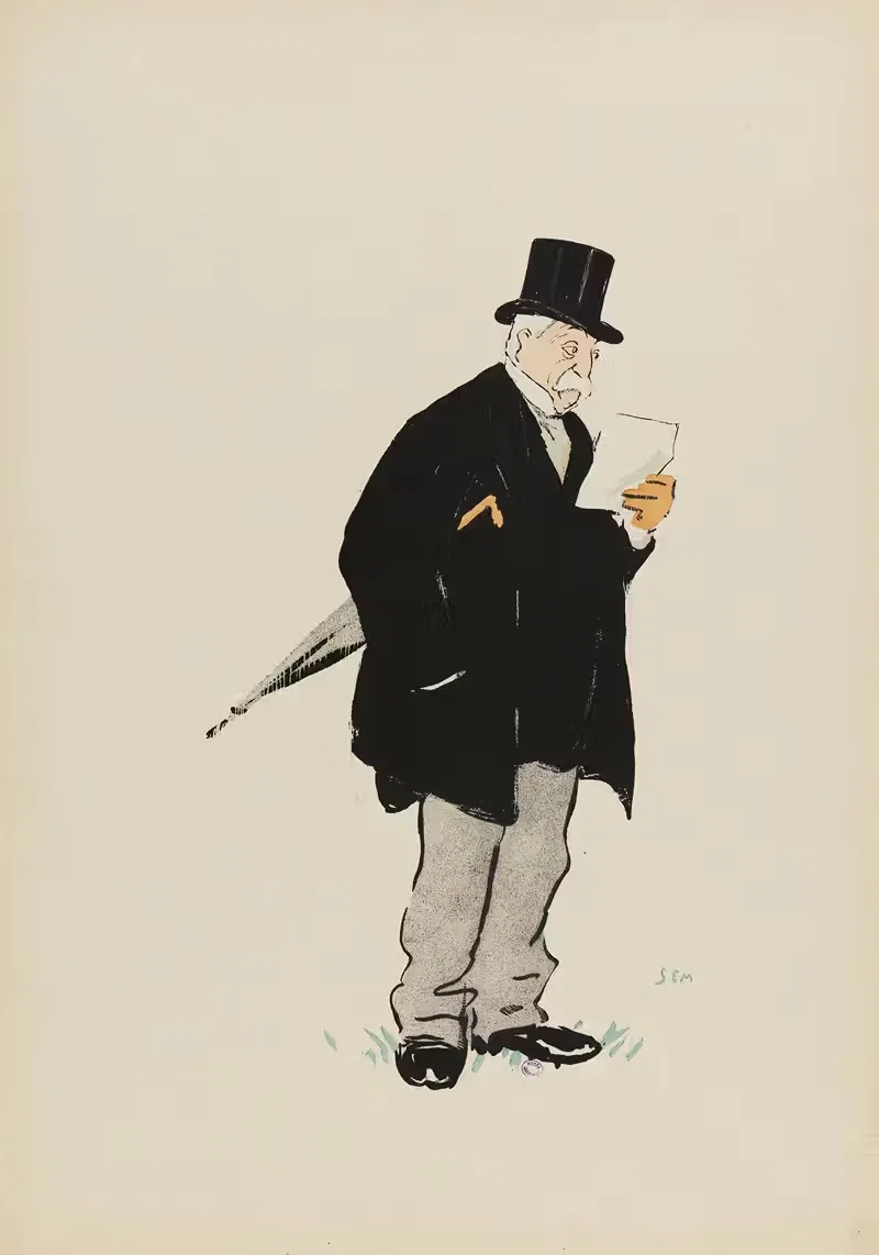 Le Baron Finot by Georges Goursat (Sem), 1900 — digital art print download