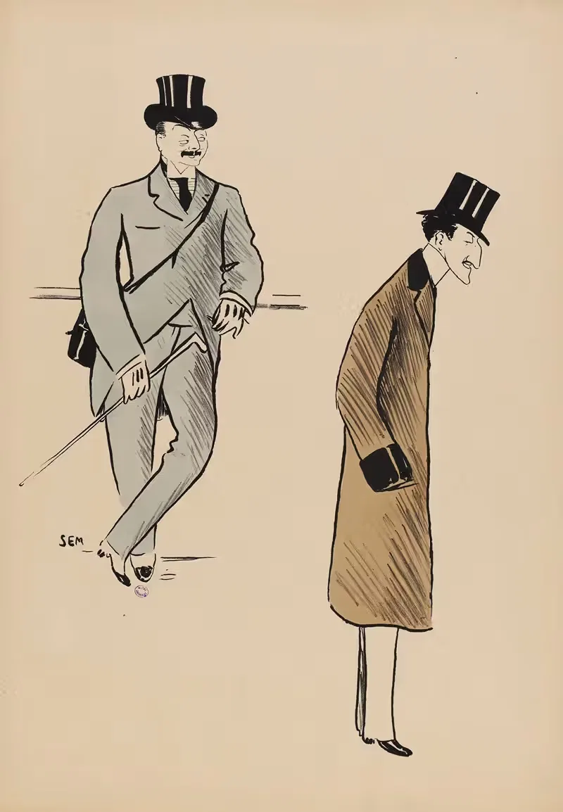Le Capitaine Maurice Caillaud et M.Tracy — Georges Goursat (Sem)